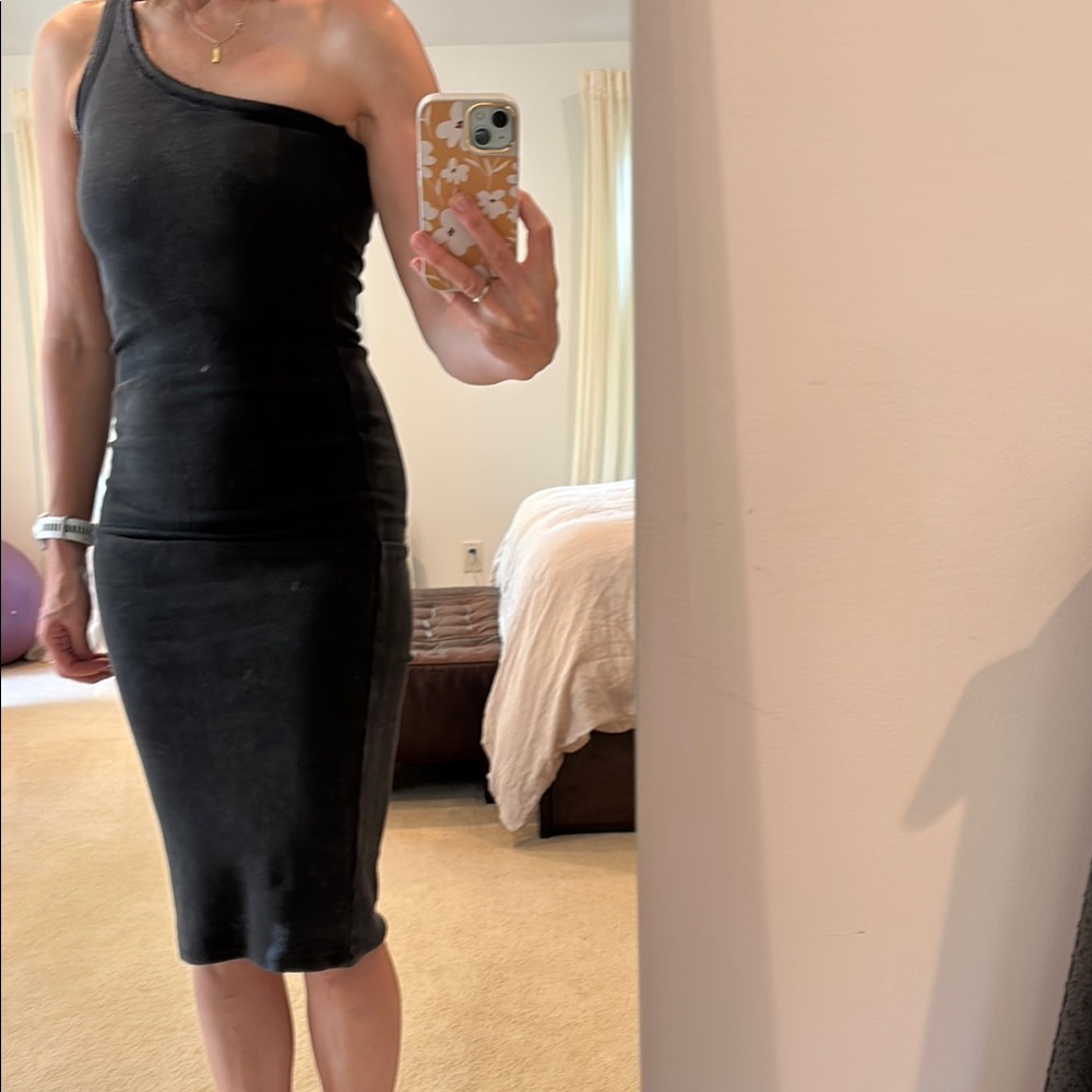 Zara Black One-Shoulder Dress